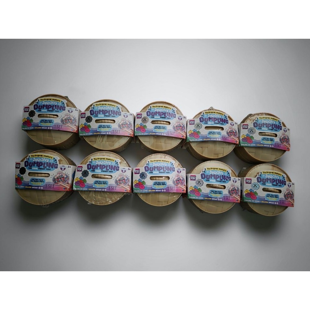 RMS Crazy Fun Mystery Squishy Dumpling Party Confetti Viral Fidget Toy Lot of 10